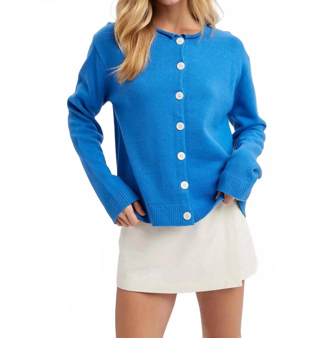 NEW WISHLIST charlie raw edge cardigan in royal
